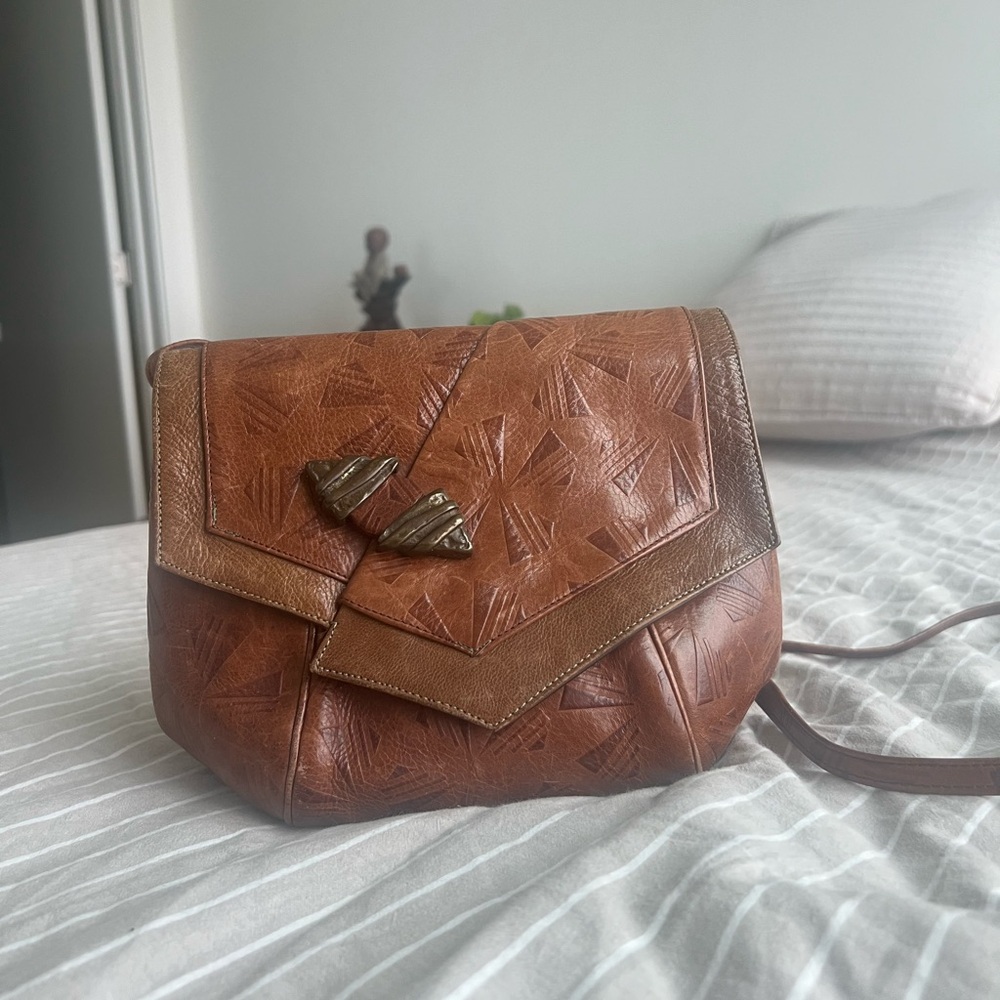 Sharif Vintage Brown Genuine Leather Crossbody Bag